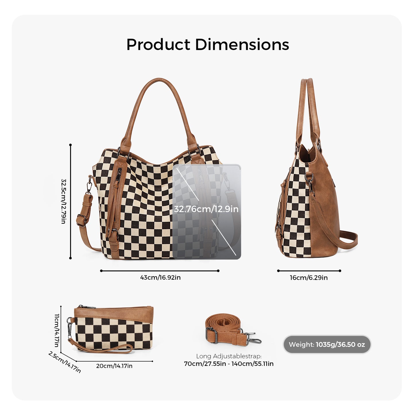Pre-order Checkmate Tote Wristlet set