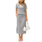 Maritime Stripe Polo and Maxi Skirt Co-Ord Set