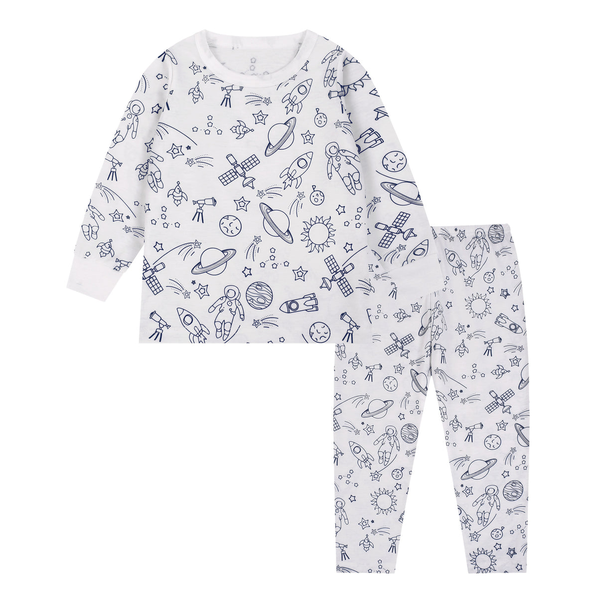 Kids Doodle Print Pajama Set