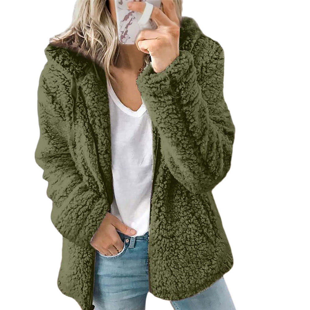 Hooded Woolen Top Coat