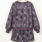 Woodland Camo Print Baggy Pullover Drawstring Shorts Set