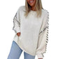 Solid Color Crew Neck Long-sleeved Pullover Sweater
