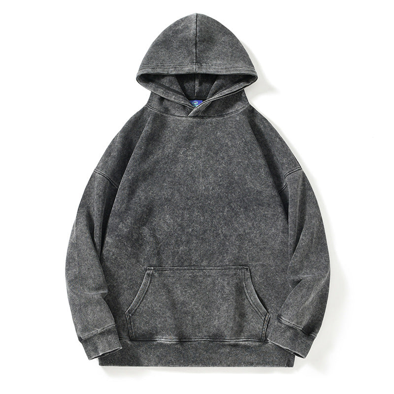 Velvet Cotton Hooded Sweatshirt