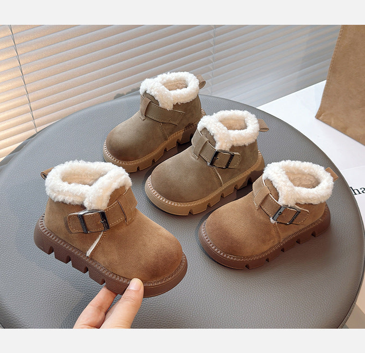 New Style Fleece-Lined Extra-Thick Warm Low-Top Cotton Shoes