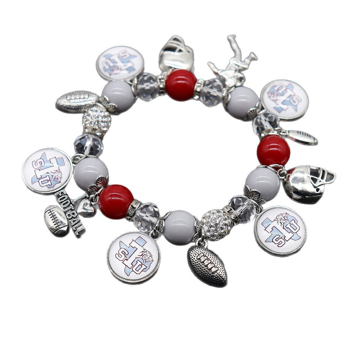Game Day Team Charm Bead Bracelet Collection