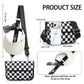 Chess Board Black Vintage Crossbody Bag Fanny Bag