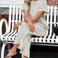 Stripe Round Neck Tee and Pant Set