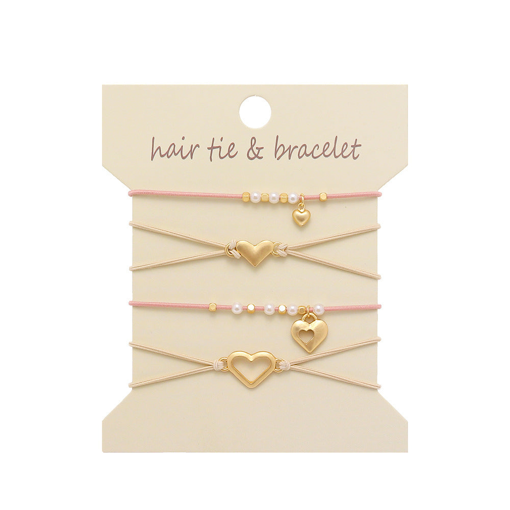 Boho 2-in-1 Hair Tie & Bracelet Set (5-Piece Pack)