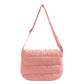 Solid Minimalist Foldover Puffer Crossbody Bag