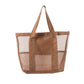 Mesh Fabric Travel Storage Bag Large Capacity Visual Partition Storage Handbag