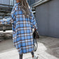 Mid Length Grid Shirt Coat