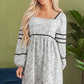 Women's Loose Knee-length Printed Backless Dress