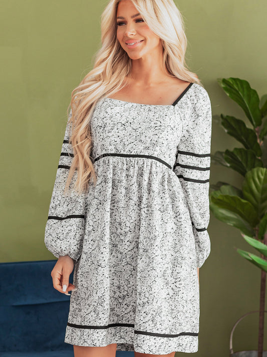 Women's Loose Knee-length Printed Backless Dress