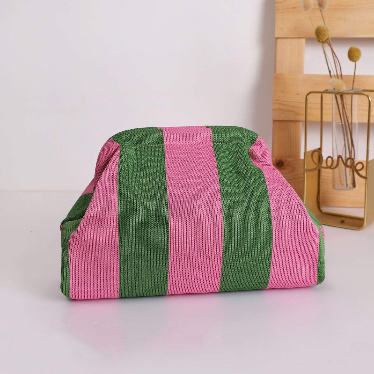 Wave Knit Clutch Bag