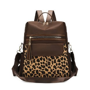 Two Tone Leopard Backpacks
