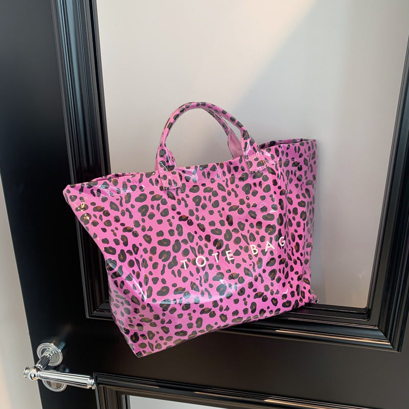 Leopard-Print Large Capacity Tote Bag