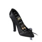 Black Satin High Heel Shoe Jewelry Display Stand