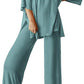 Loose T Side Pocket Sleepwear Set