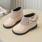 Children's Leather Boots with Soft Cotton Soles