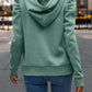 Ruched Puff Long Sleeve Hoodie