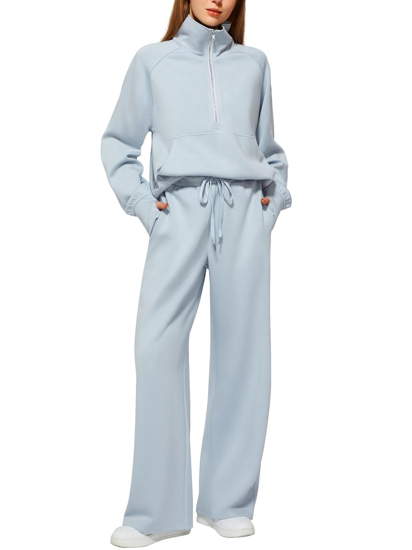 Sweatshirt Wide-leg Sweatpants Casual Set