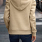 Ruched Puff Long Sleeve Hoodie