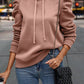 Ruched Puff Long Sleeve Hoodie