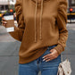 Ruched Puff Long Sleeve Hoodie