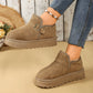 Round Toe Platform Cozy Winter Boots