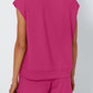 Short Sleeve Lounge Top and Shorts Set with Relaxed Fit