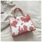 Leopard Plush Cow tote
