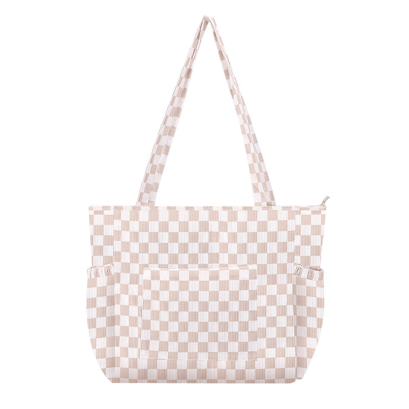 Multiple Pockets Corduroy Bag
