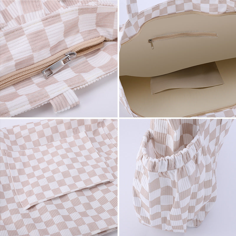 Multiple Pockets Corduroy Bag