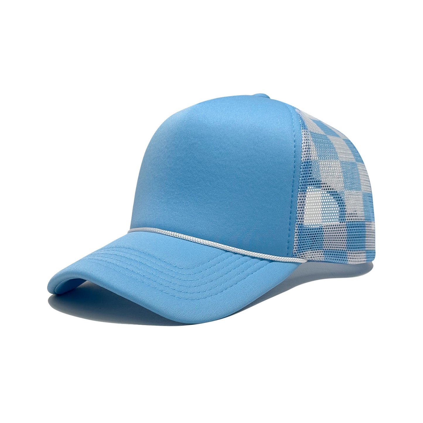 Checkered Foam Trucker Hat Blank