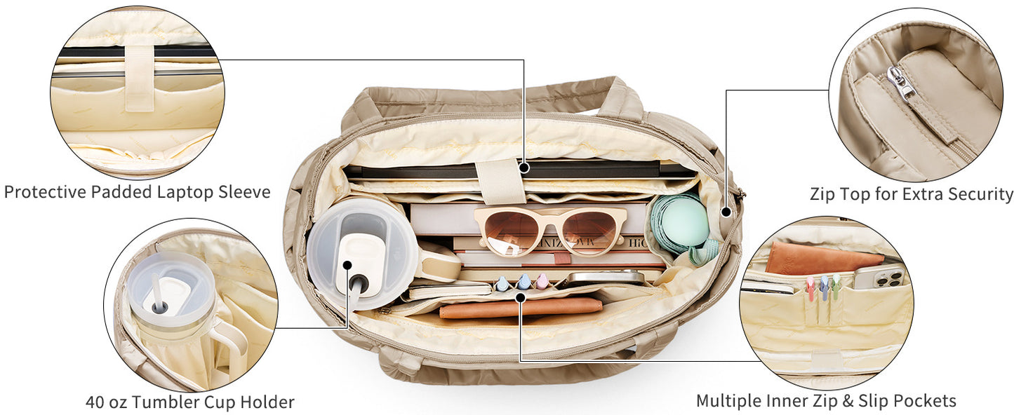 All In One Puffer Tote