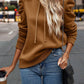 Ruched Puff Long Sleeve Hoodie