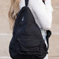 Oversized Cotton Canvas Sling Bag