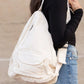 Oversized Cotton Canvas Sling Bag