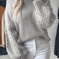 Knit Sleeve Drop Shoulder Sweater