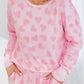 Valentine Heart Long Sleeve Top Shorts Lounge Set