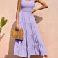 Solid Color Pleated Dress