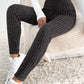 Ribbed Textured Knit Leggings