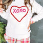 XOXO Chenille Embroidered Textured Sweatshirt