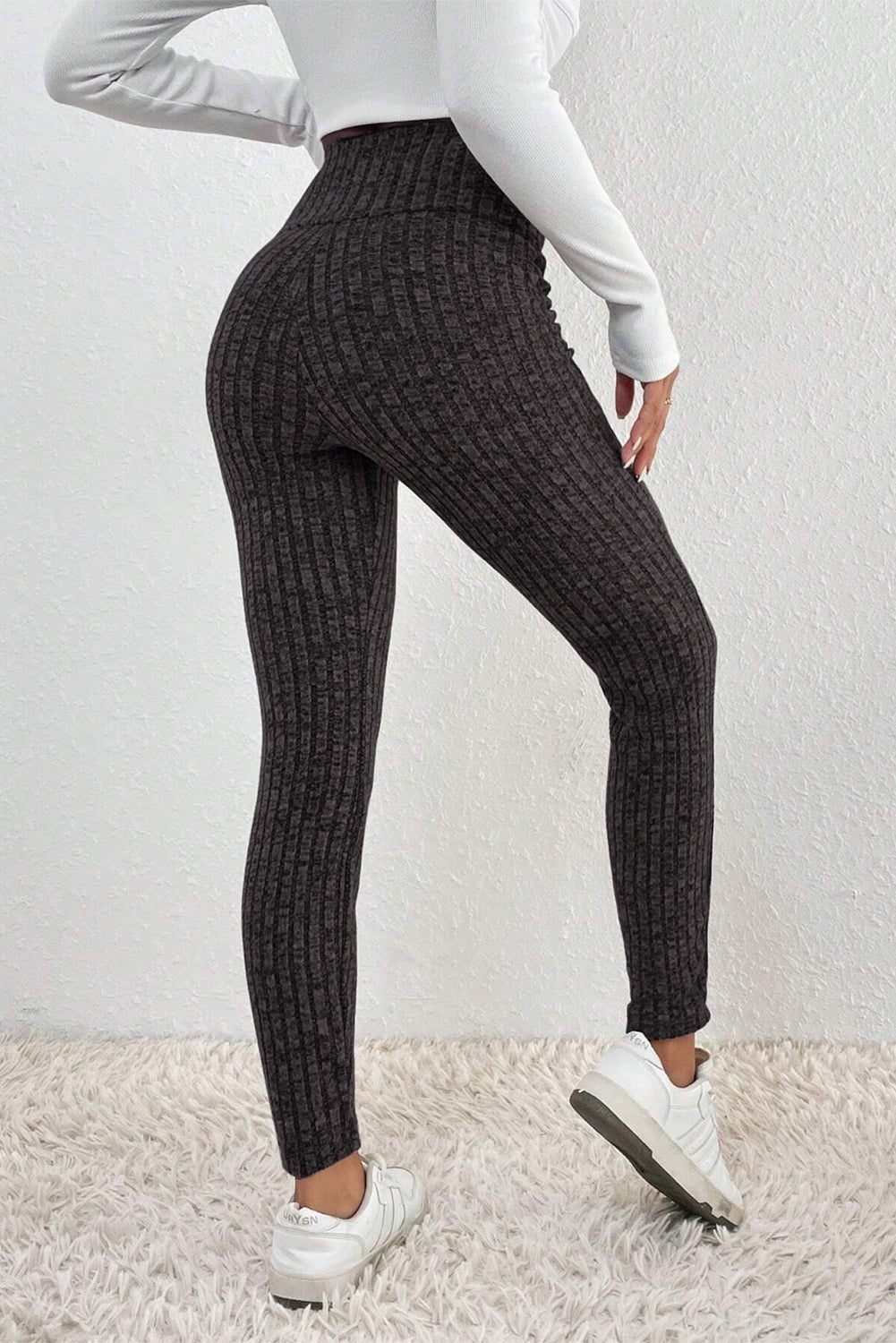 Ribbed Textured Knit Leggings