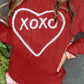 XOXO Chenille Embroidered Textured Sweatshirt