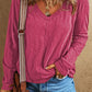 V Neck Center Seam Top