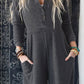 Button Long Sleeve Wide Leg Jumpsuit