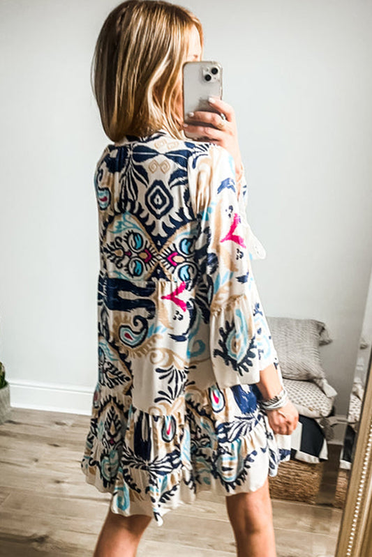 Sequin Stripe Textured Dress