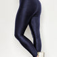 Crossed Dip Waist Sleek Leather Leggings