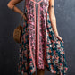 Boho Floral Patchwork Print Sundress